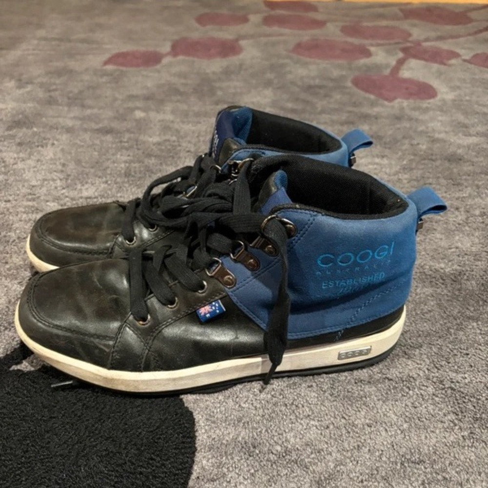 COOGI Black and Blue Kids High-Top Sneakers